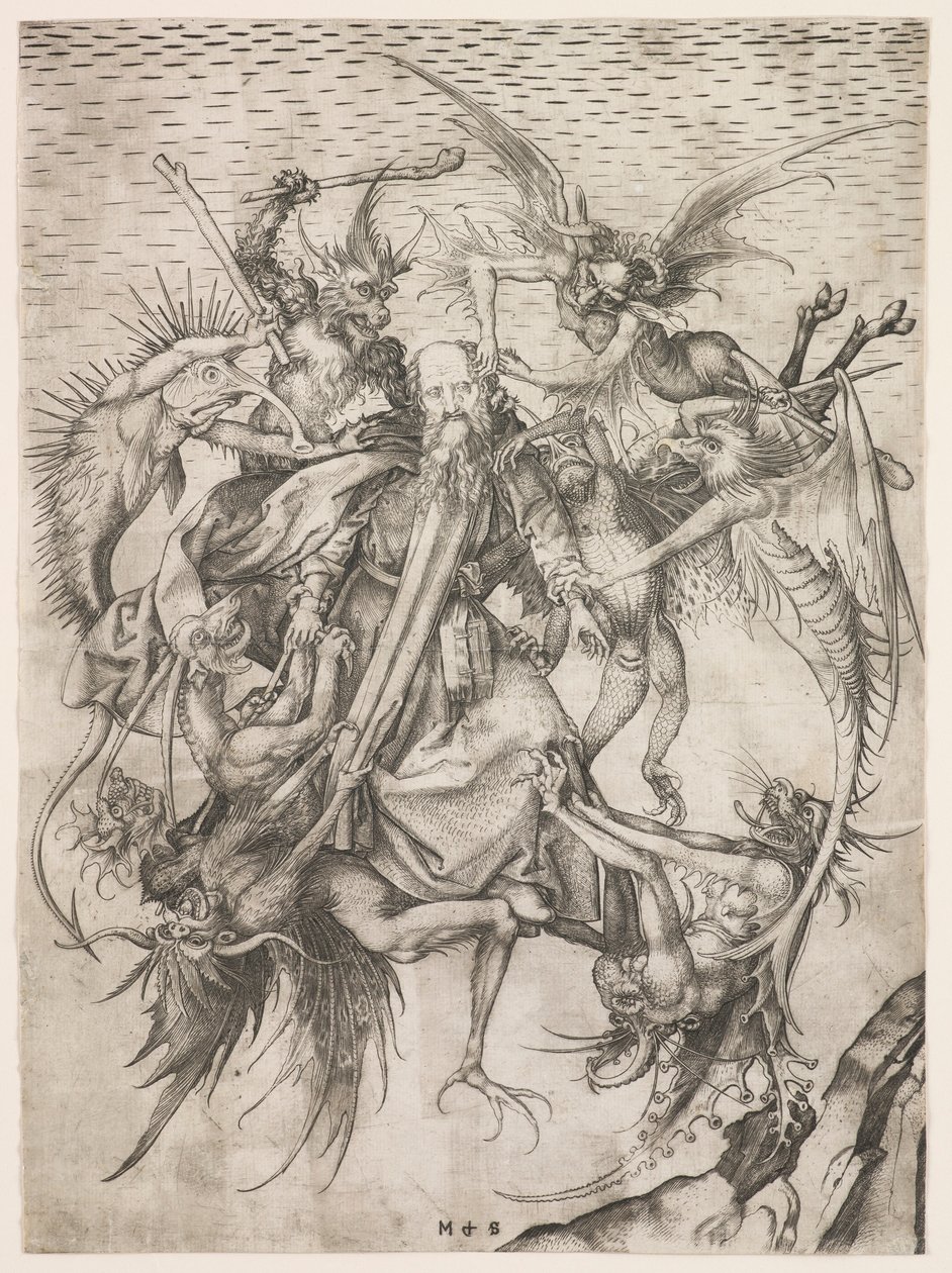 St. Anthonys trængsler af Martin Schongauer