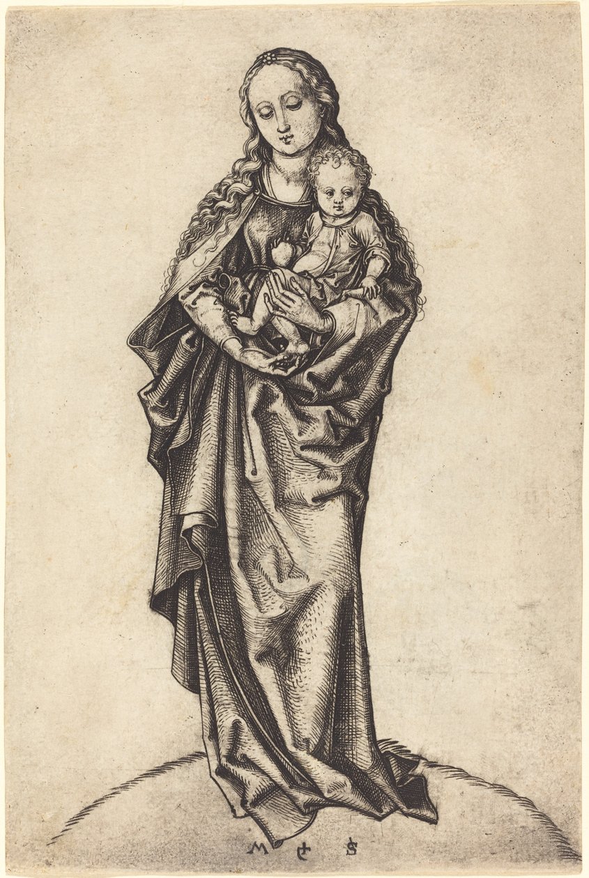 Jomfru og barn med æblet af Martin Schongauer