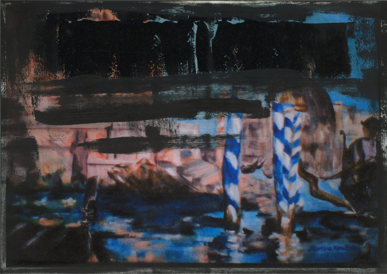 Grand Canal Abstract Sort 1 af Martina Konitzky