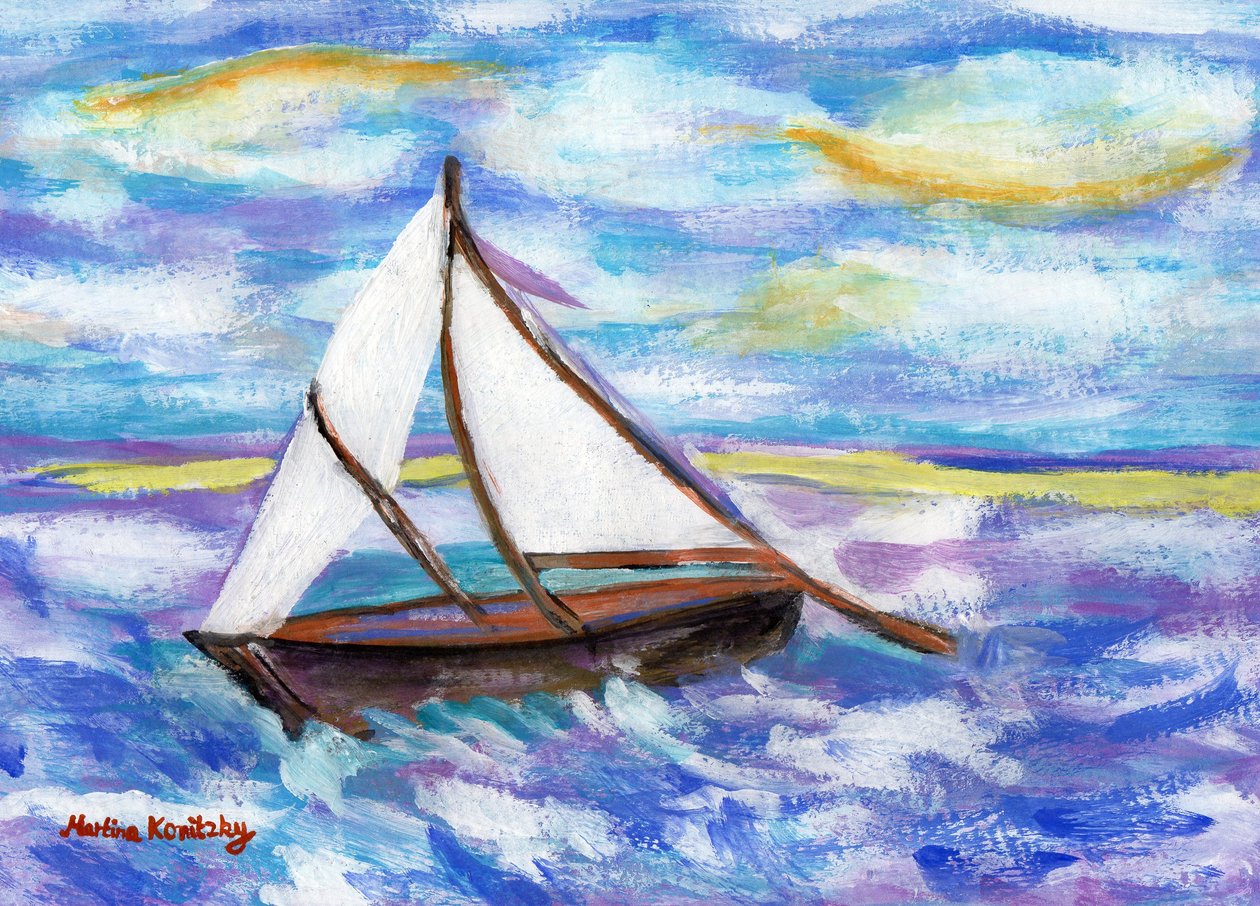 Fiskerbåden (Hyldest til Vincent van Gogh) af Martina Konitzky