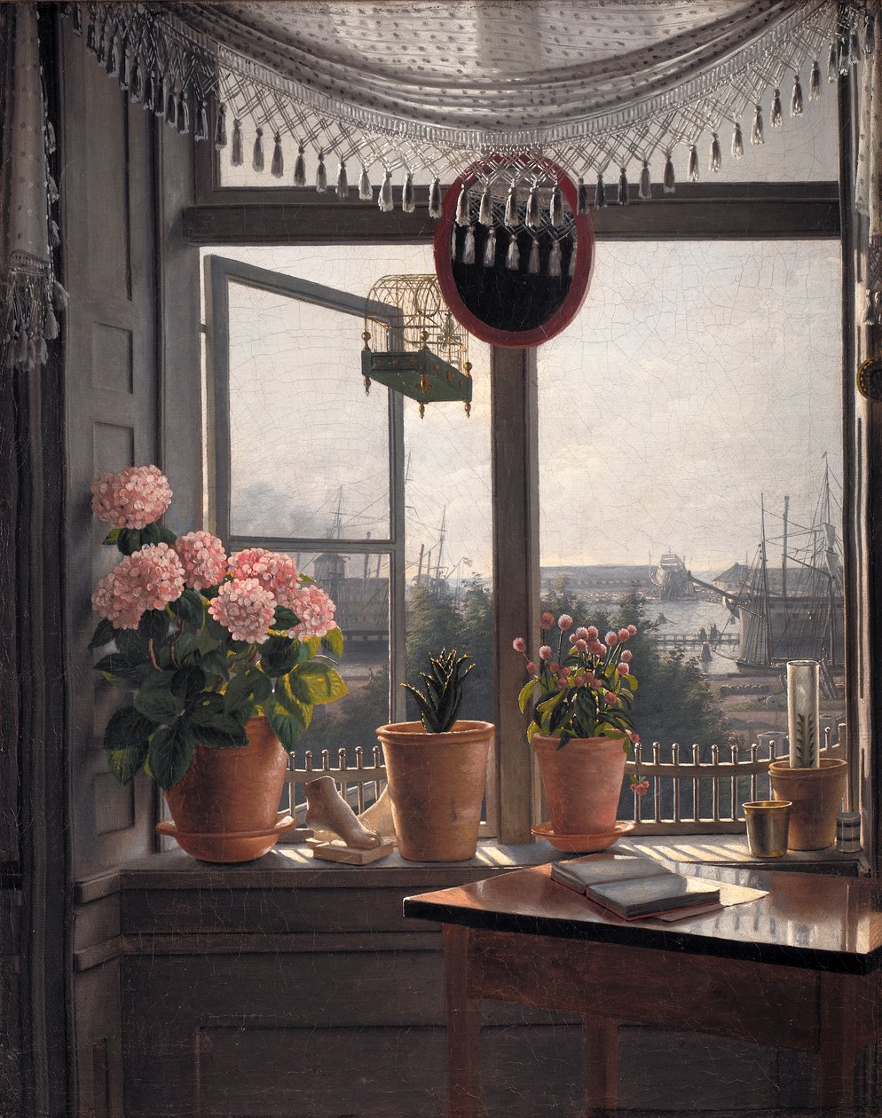 Udsigt fra kunstnerens værelse, ca. 1825 af Martinus Rorbye
