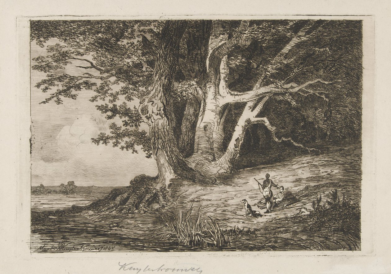 To jægere ved havnefronten af Martinus Antonius Kuytenbrouwer jr.
