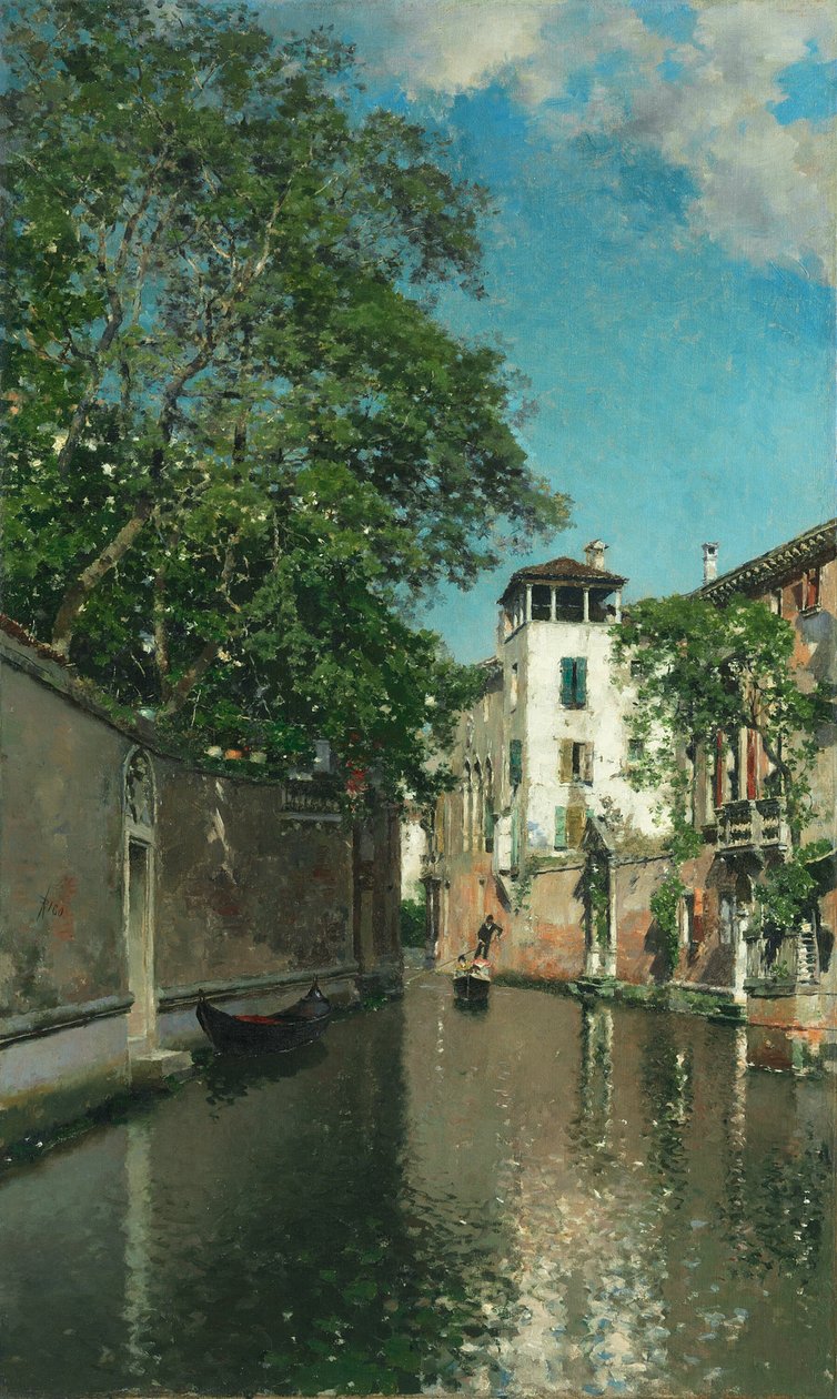 Kanal i Venedig af Martín Rico y Ortega