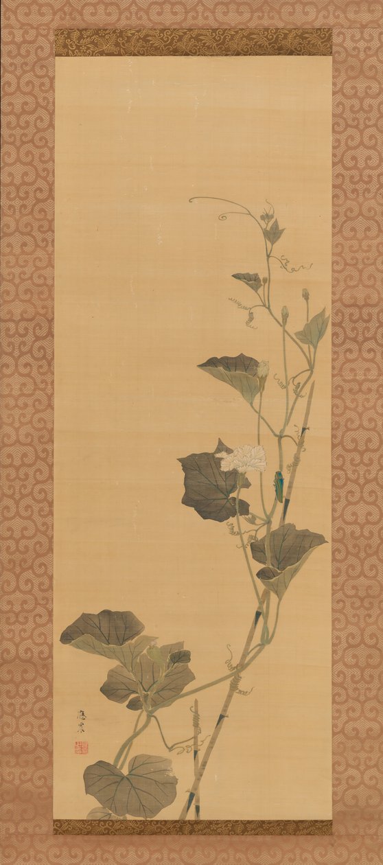 Calabash Flowers and Beetle, begyndelsen af det 19. århundrede. af Maruyama Ôshin