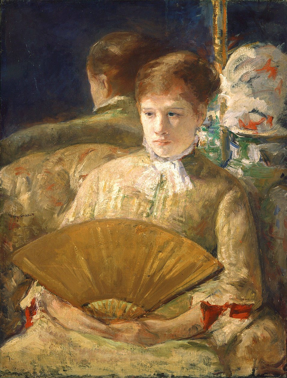 Kvinde med ventilator af Mary Cassatt