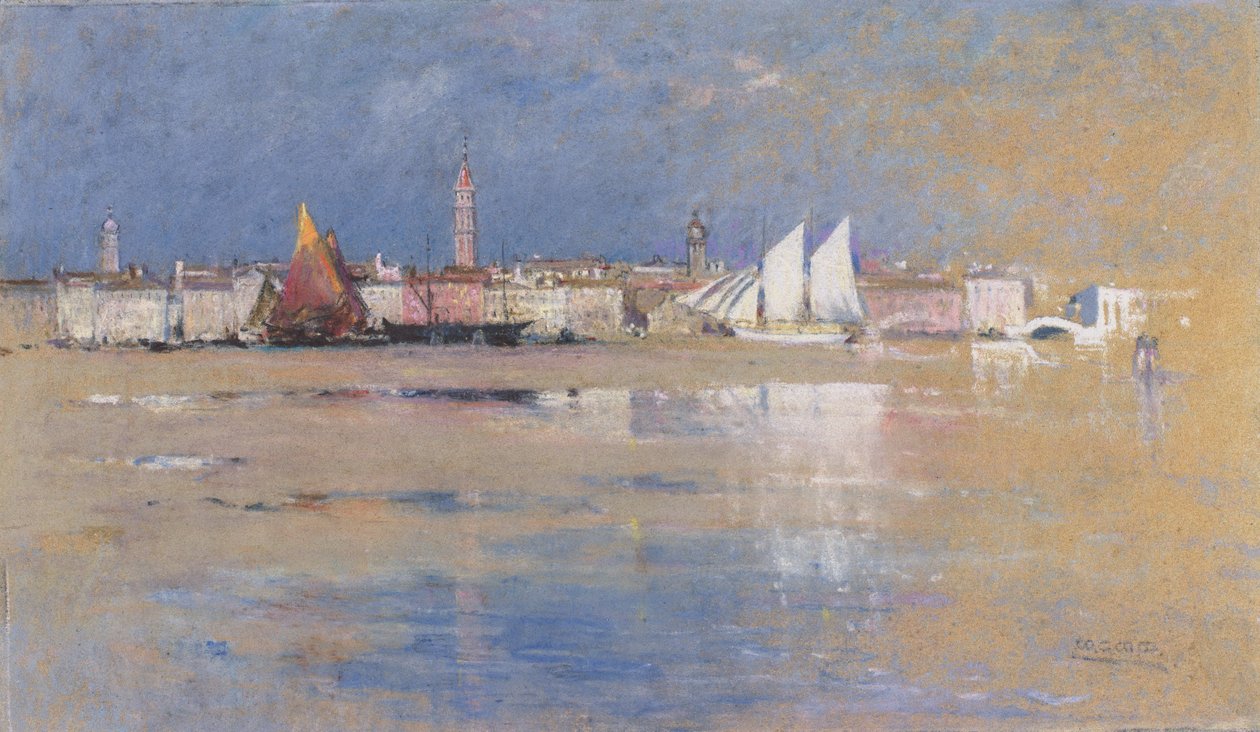 Venedig, 1910 (pastel på papir) af Mary Georgina Wade Wilson