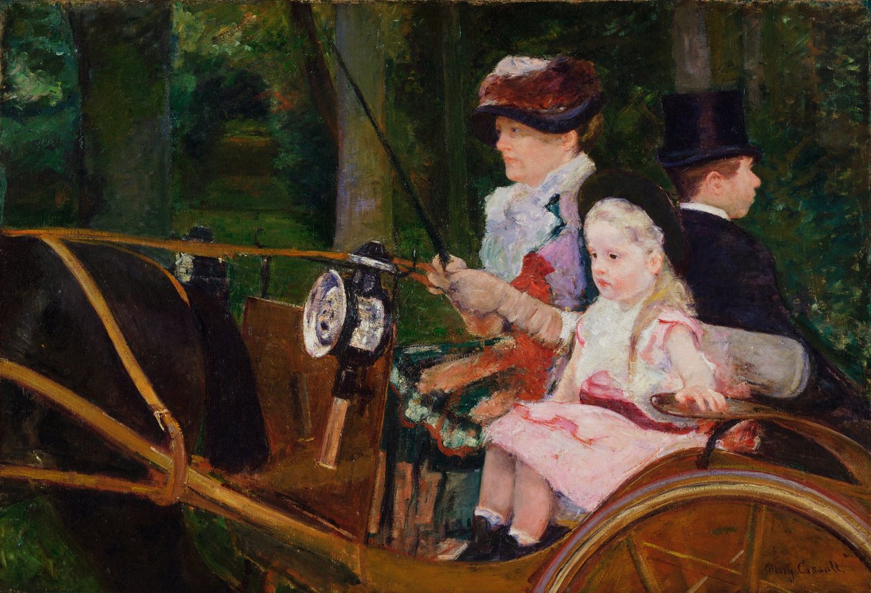 En kvinde og en pige kører af Mary Cassatt