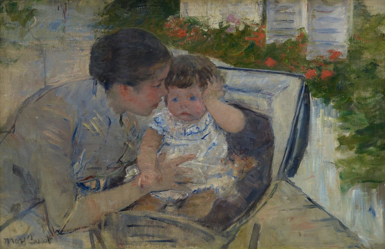 Susan Comforting the Baby, c.1881 af Mary Cassatt
