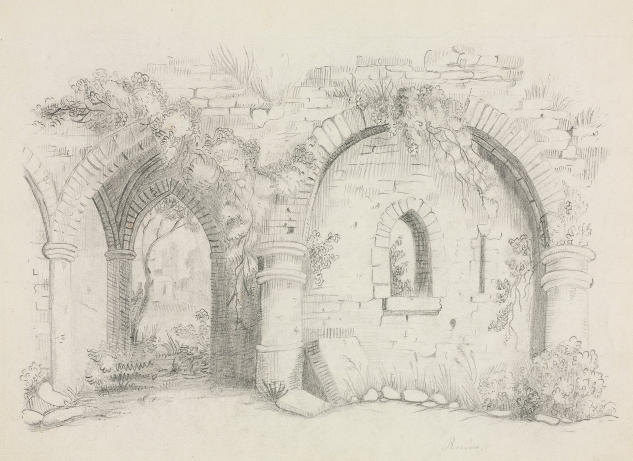 Ruiner, omkring 1840. af Mary Altha Nims