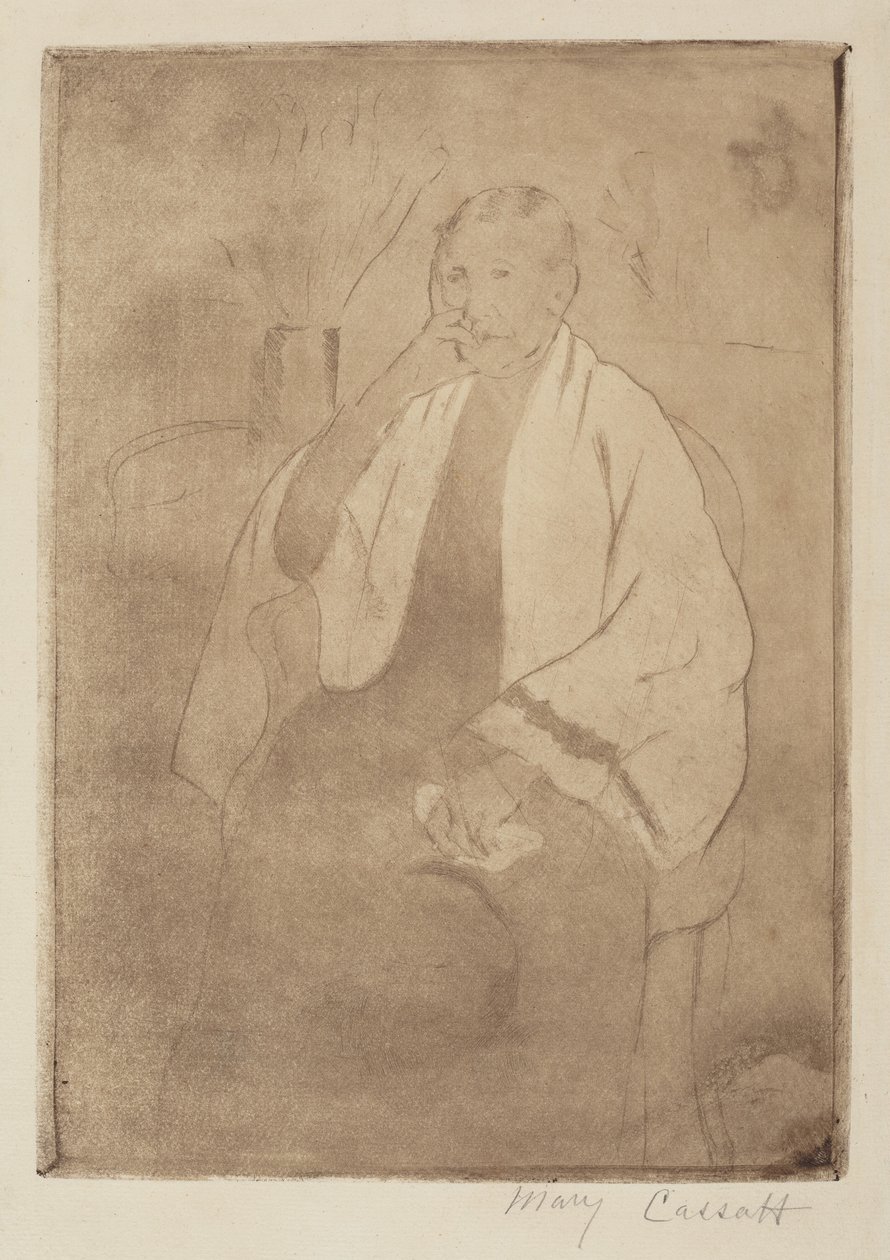 Et Portræt af Kunstnerens Moder af Mary Cassatt