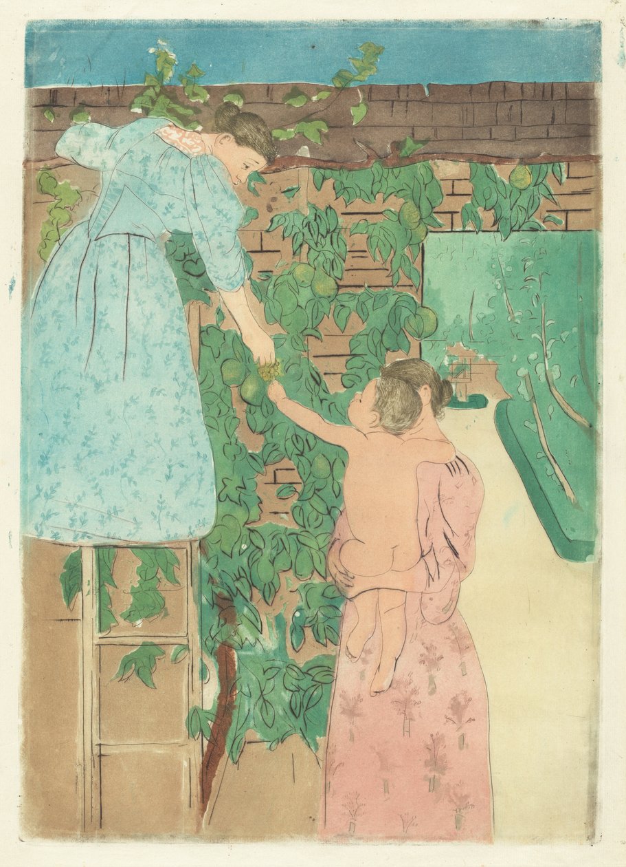 Indsamling af frugt af Mary Cassatt