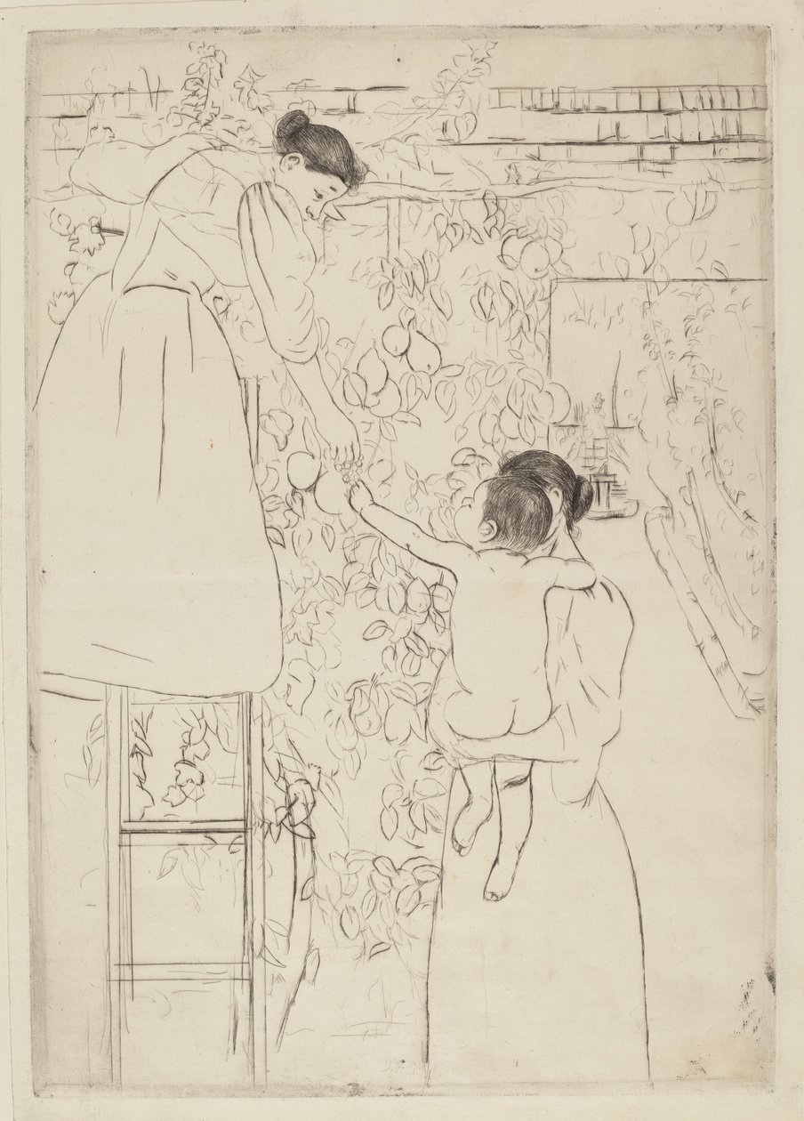 Indsamling af frugt af Mary Cassatt
