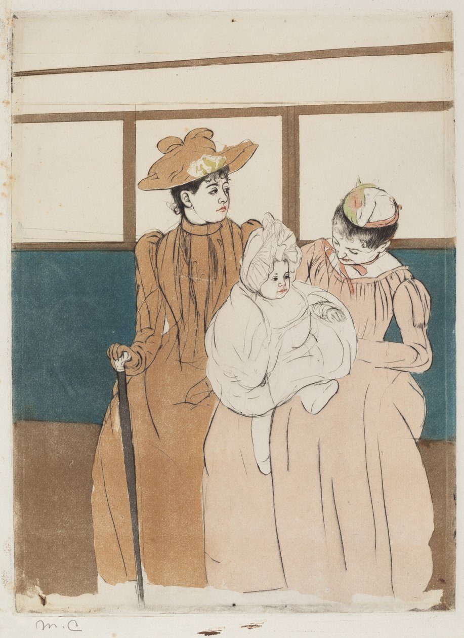 I Omnibussen af Mary Cassatt