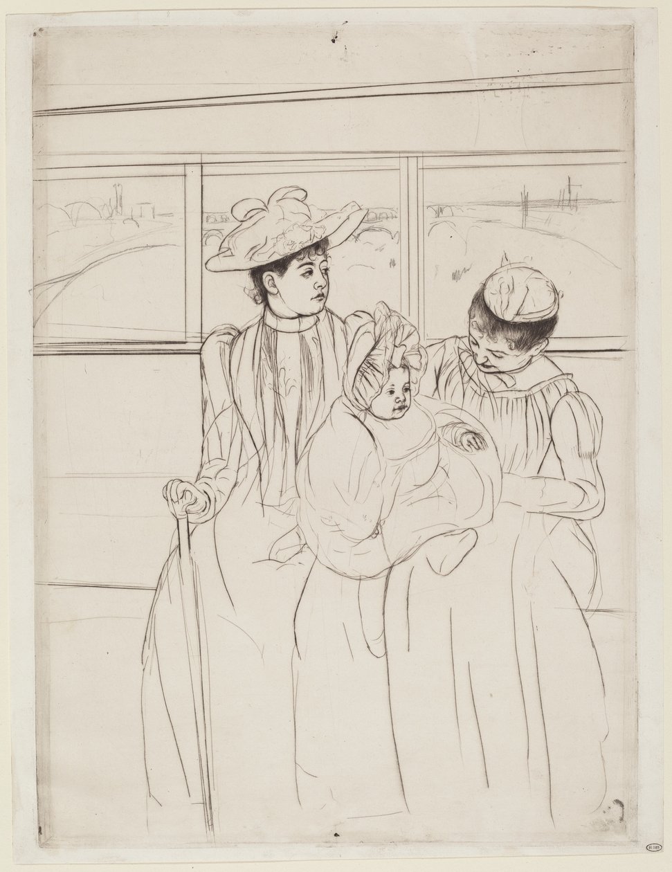 I Omnibussen af Mary Cassatt