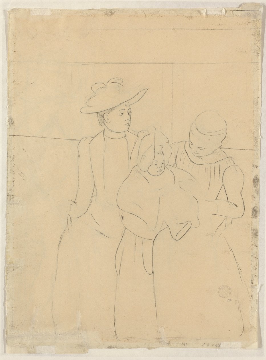 I Omnibus [verso] af Mary Cassatt