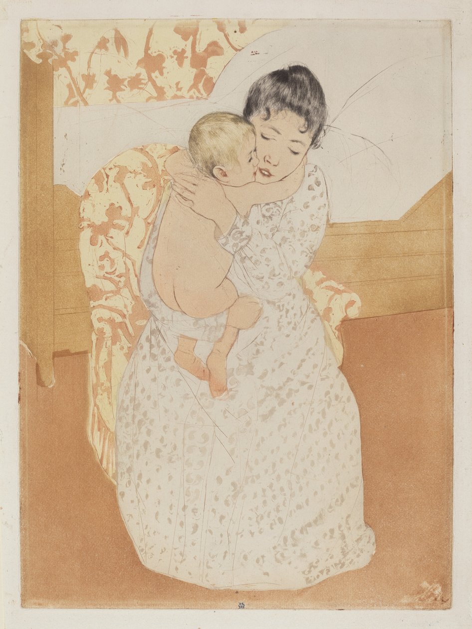 Moderlig kærtegn af Mary Cassatt