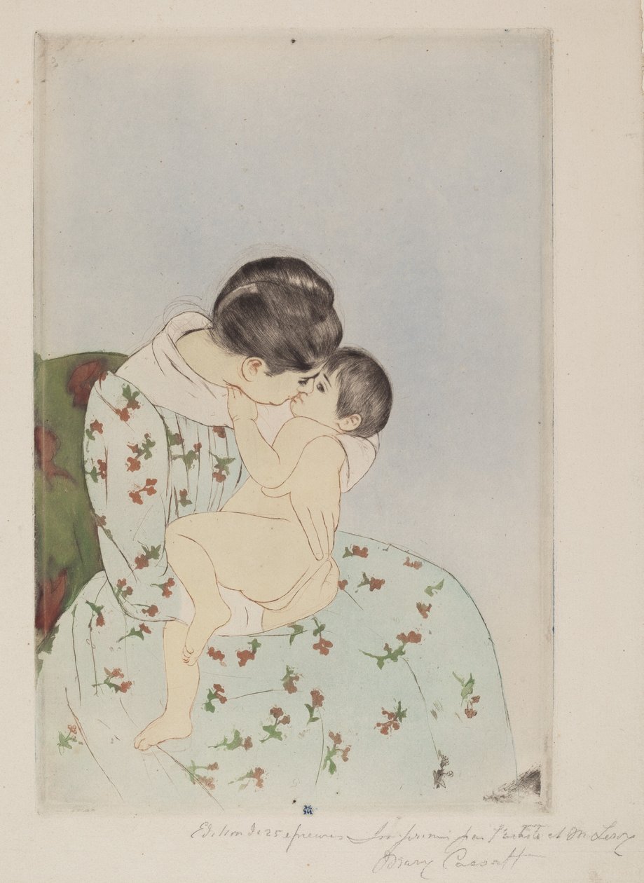 Mors kys, 1890-1891. af Mary Cassatt