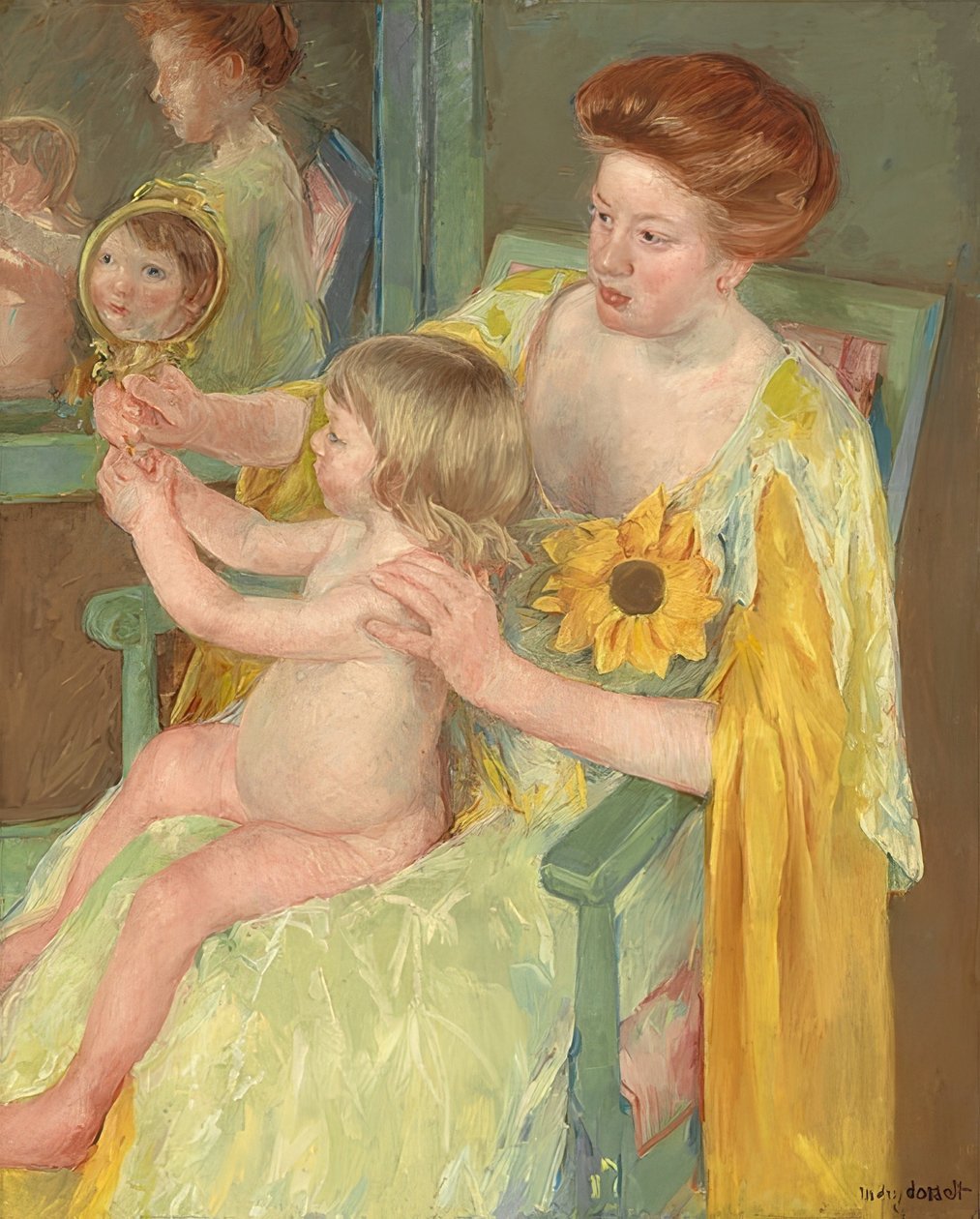Mor og barn. Omkring 1905 af Mary Cassatt