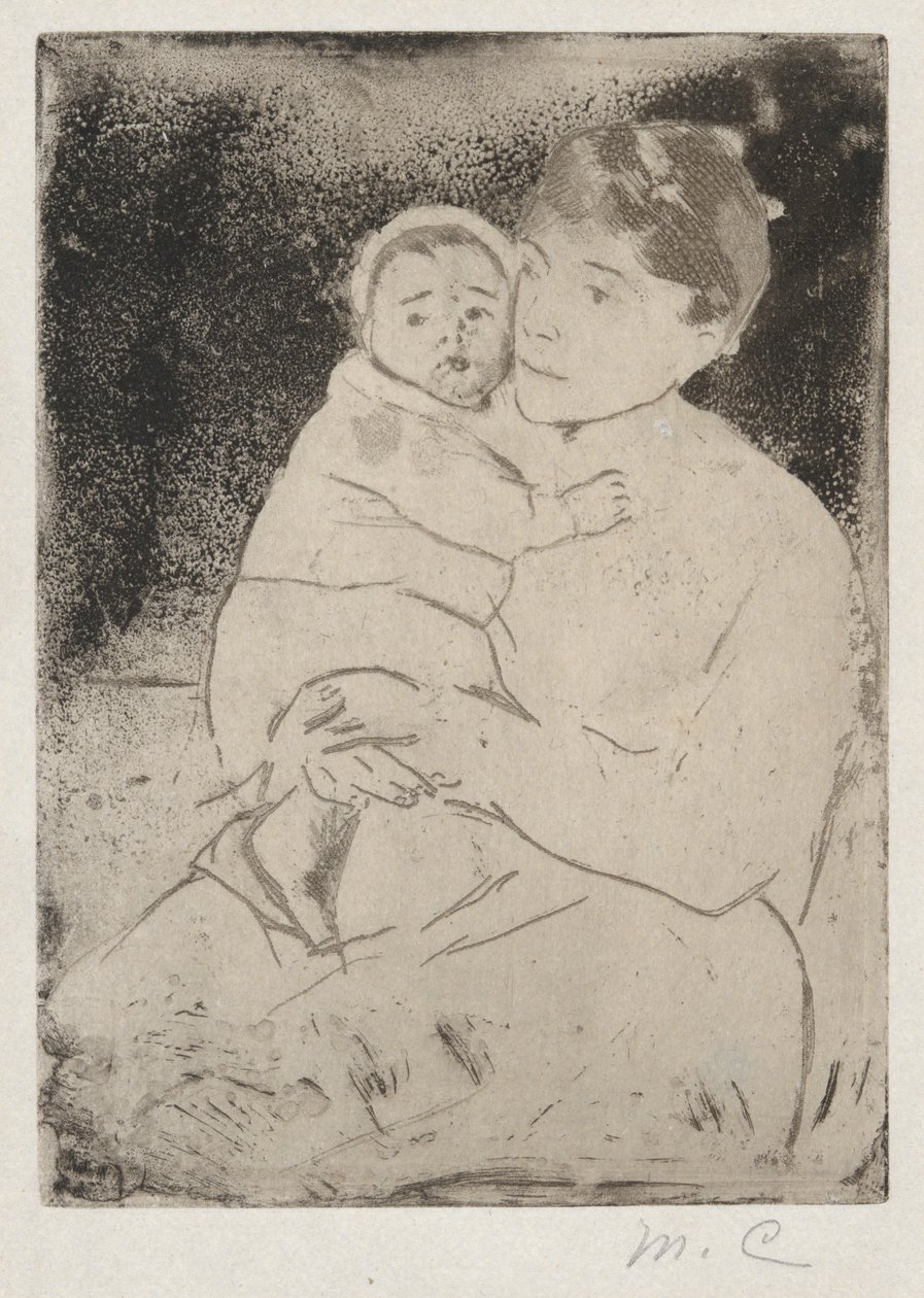 Sygeplejerske og babyregning (nr. 1) af Mary Cassatt
