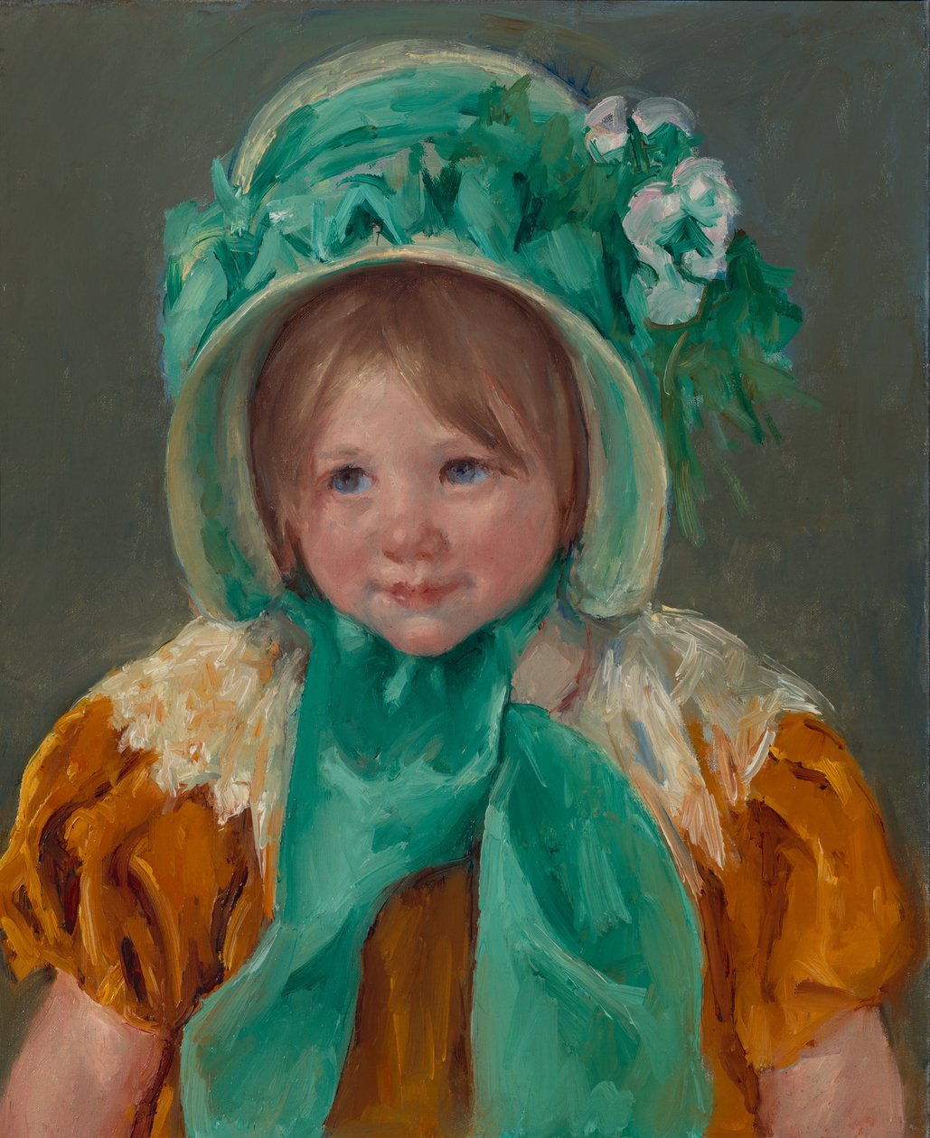Sara med grøn hue af Mary Cassatt