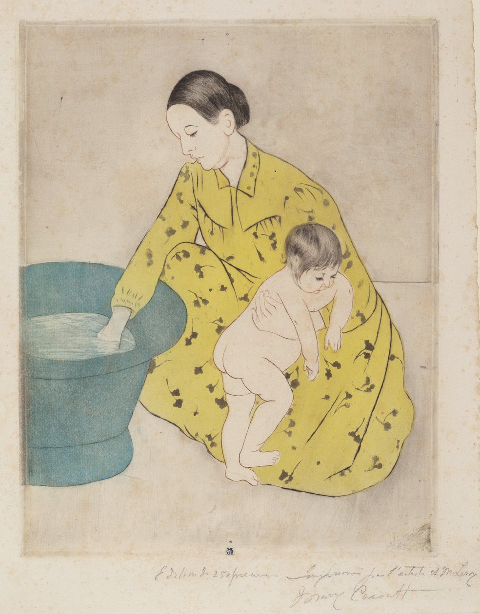 Badet, 1890-1891. af Mary Cassatt
