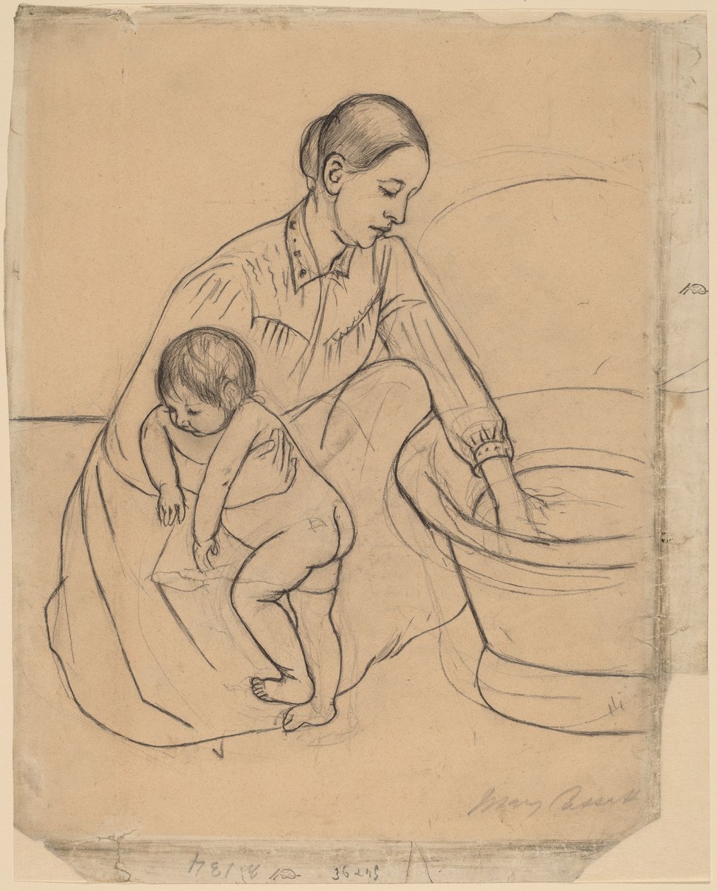 The Bath [recto], 1890-1891. af Mary Cassatt