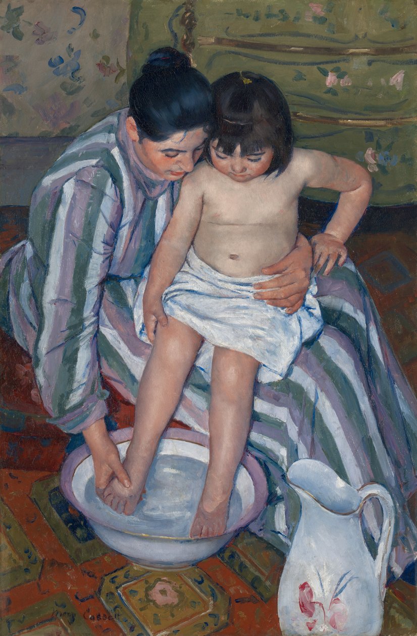 Barnets bad af Mary Cassatt
