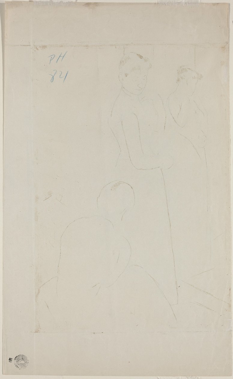 Monteringen [verso] af Mary Cassatt