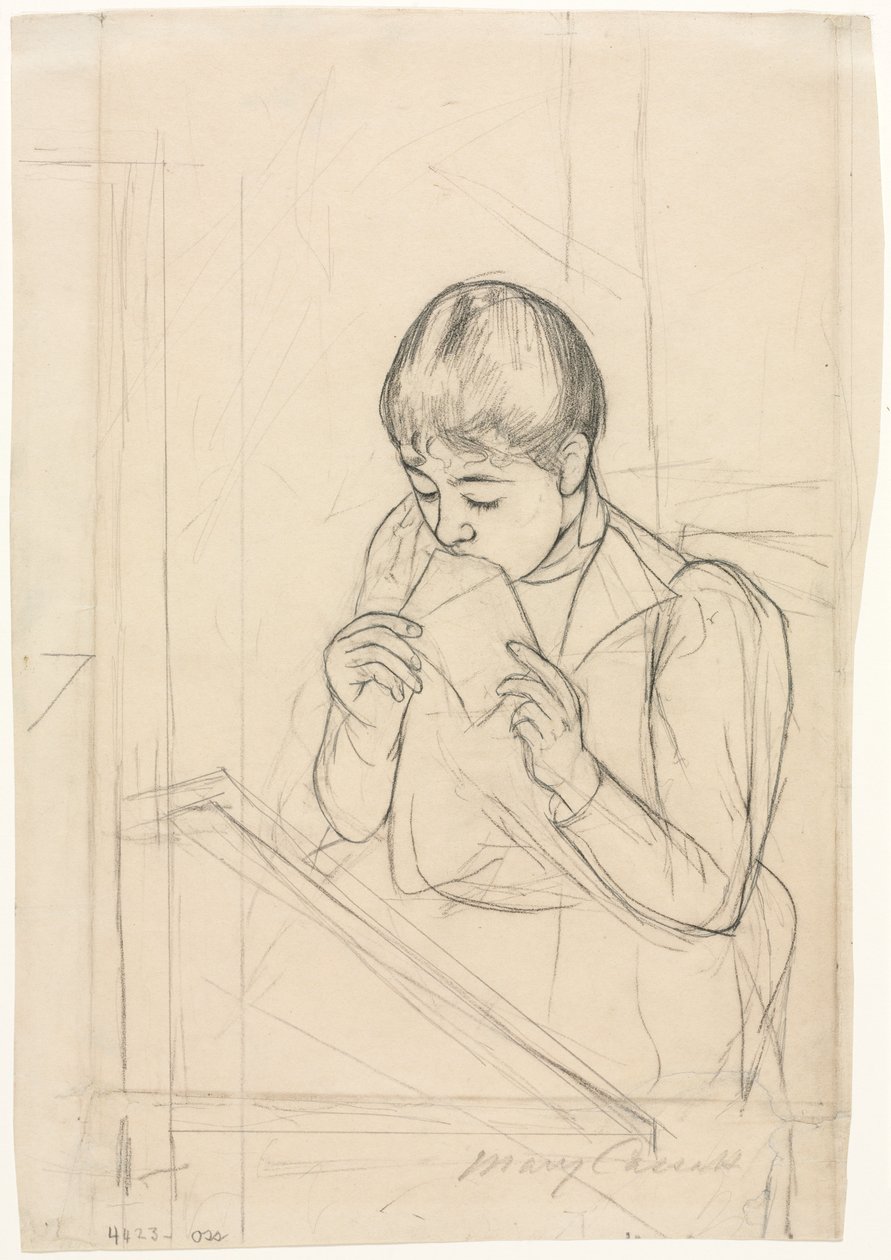 Brevet recto, Brevet verso, 1891. af Mary Cassatt