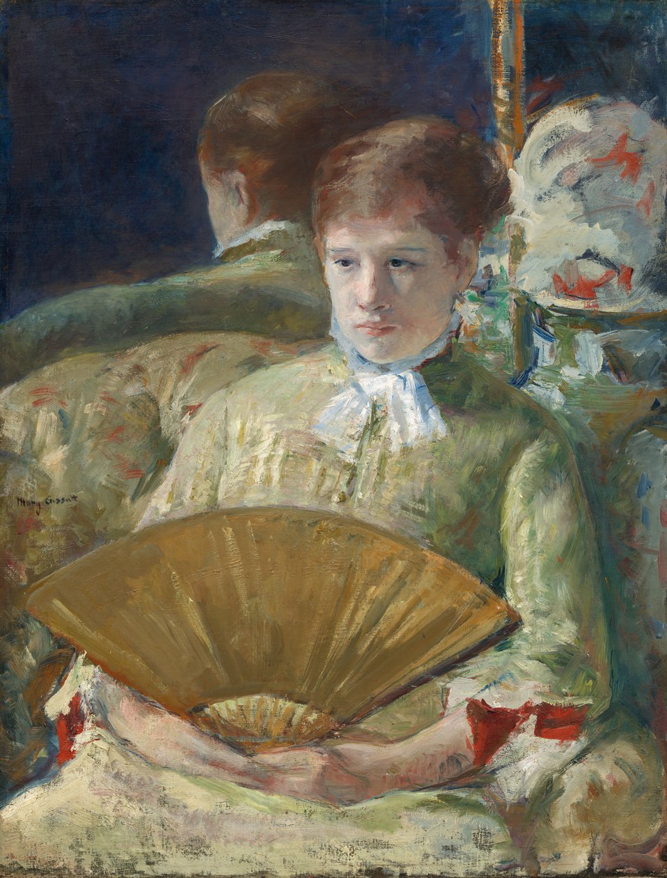 Kvinde med fan af Mary Cassatt