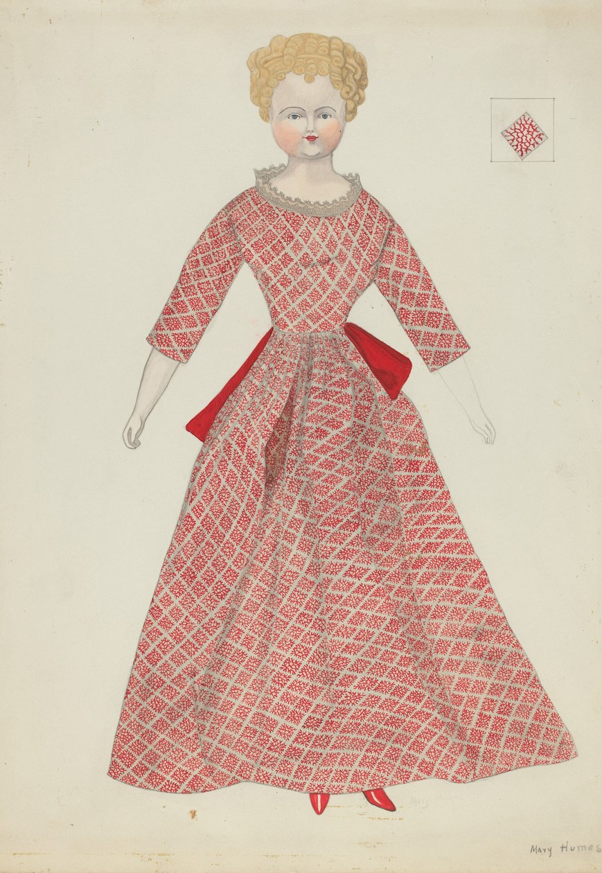 Dukke og kostume, ca. 1936. af Mary E Humes