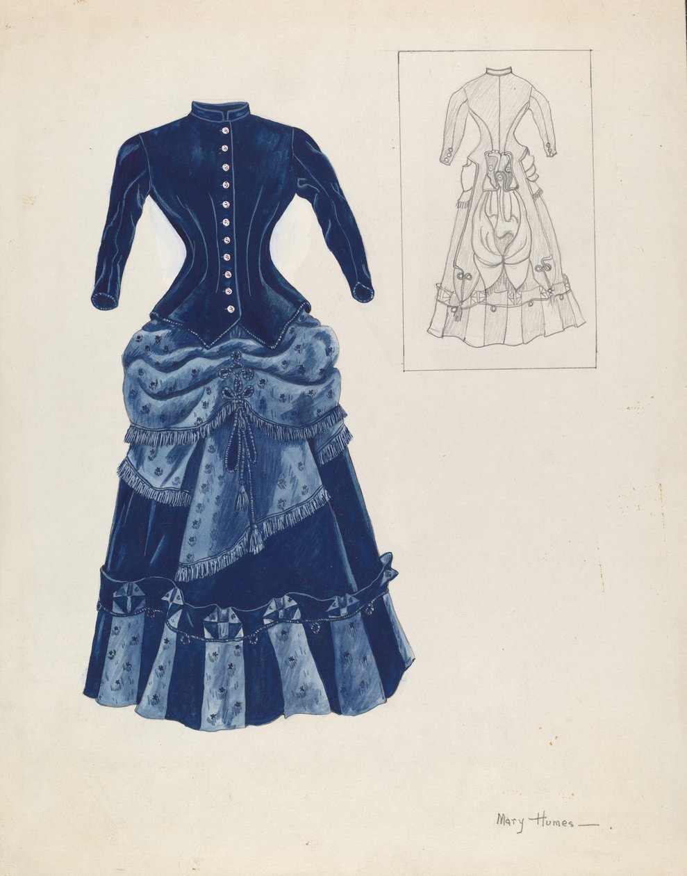 Kjole, c. 1937. af Mary E Humes