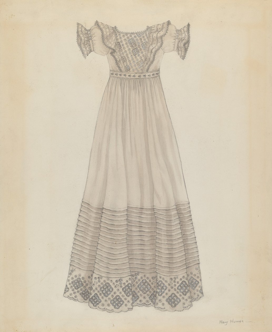 Spædbarnskjole, ca. 1936. af Mary E Humes