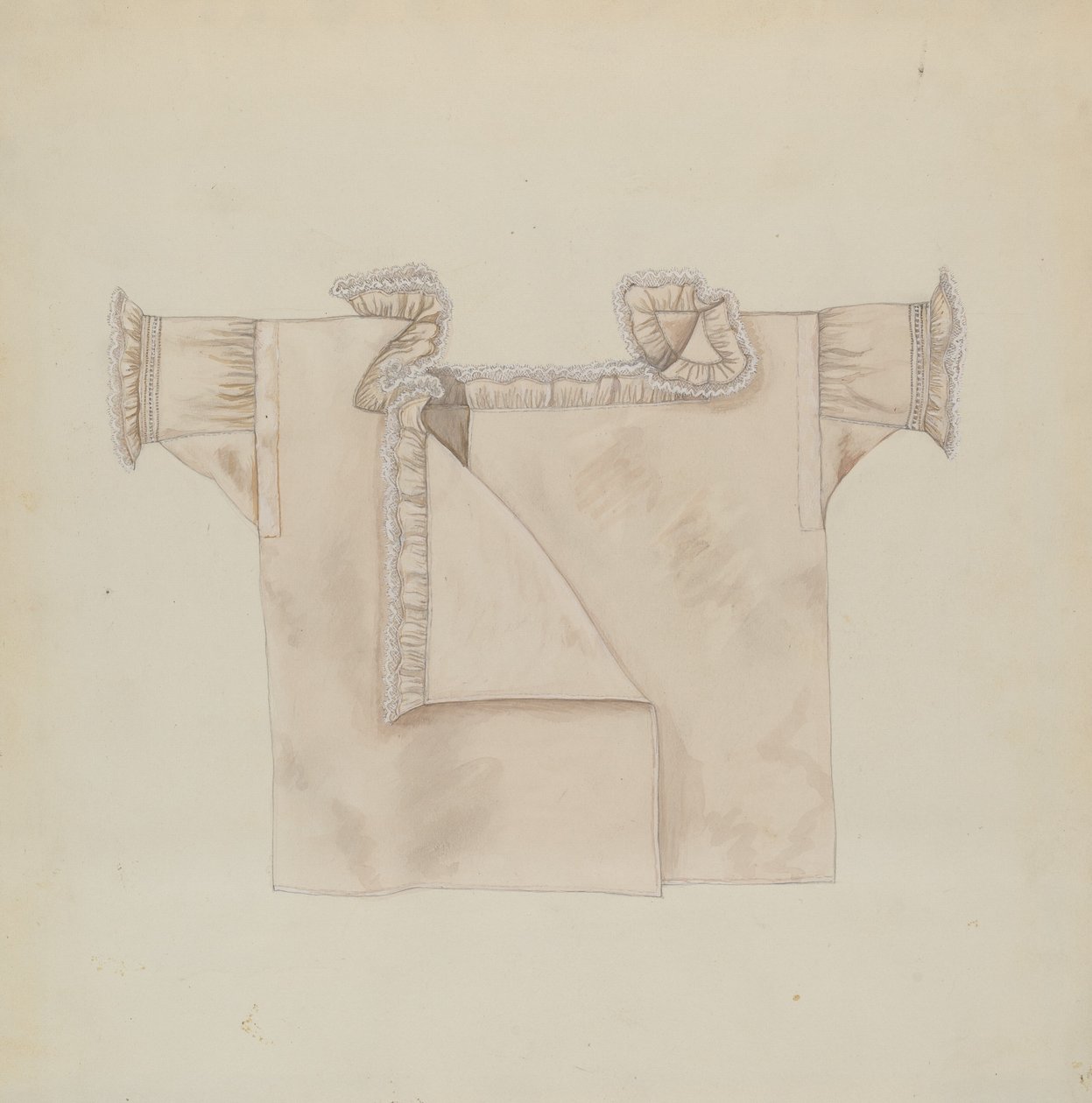 Spædbarnsskjorte, ca. 1937. af Mary E Humes