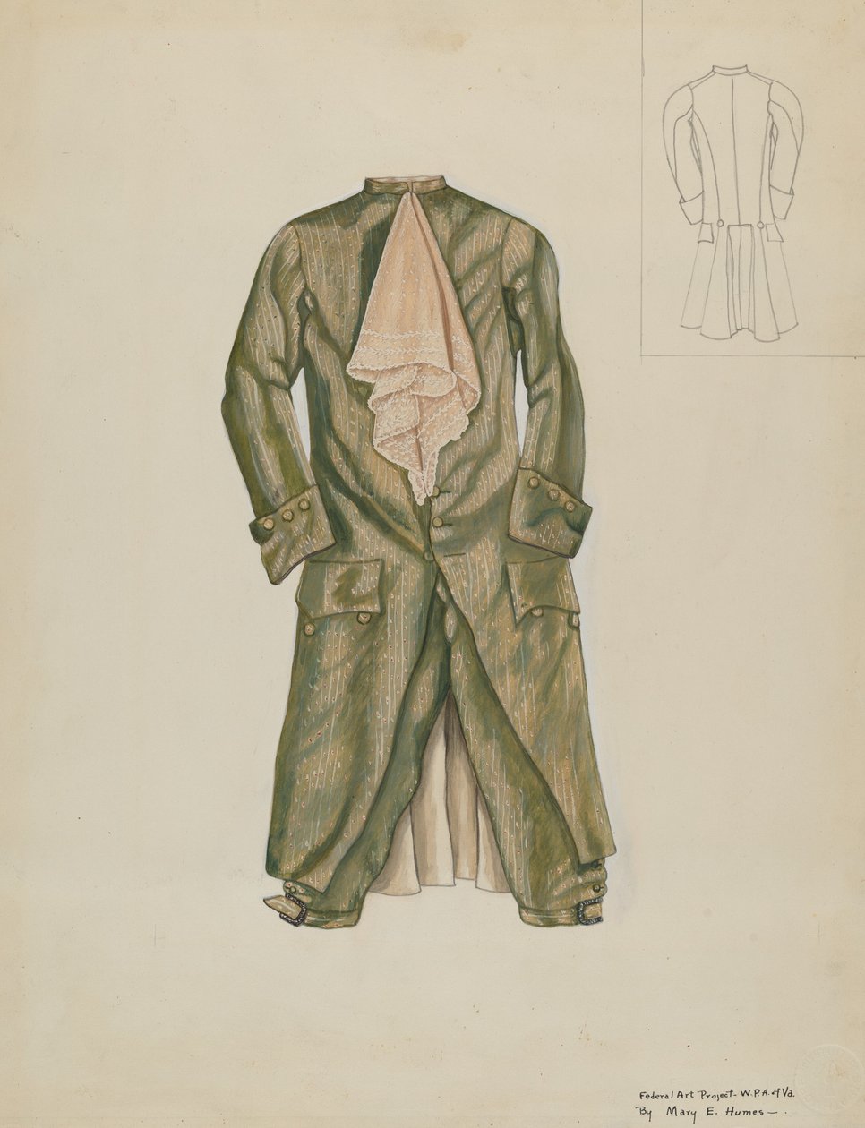 Mandsdragt, ca. 1937. af Mary E Humes