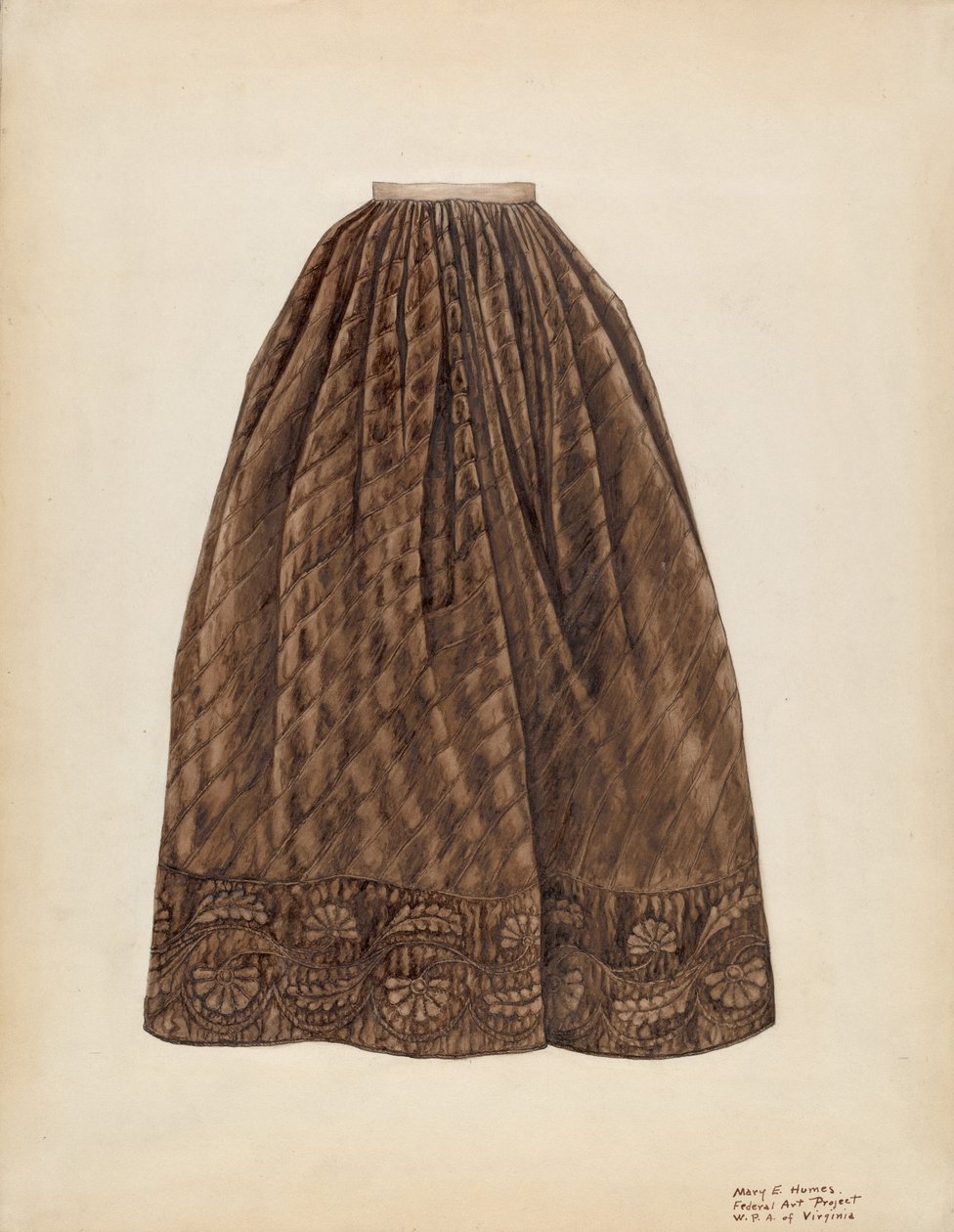 Underkjole, ca. 1938. af Mary E Humes
