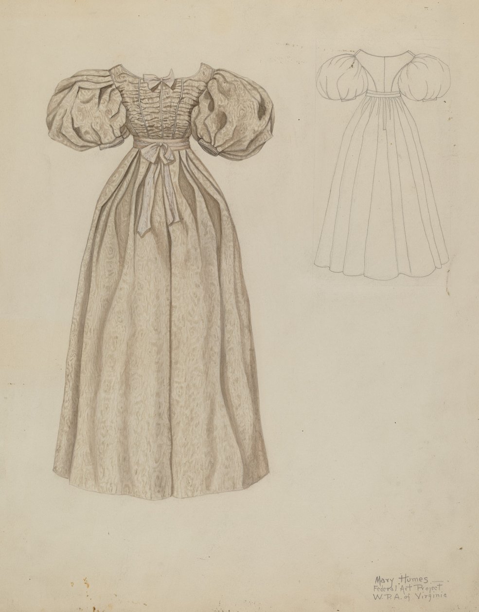 Brudekjole, ca. 1937. af Mary E Humes
