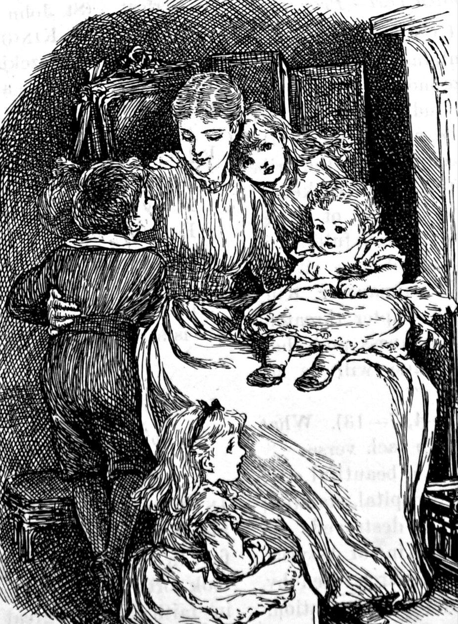 En mor, der nusser sine børn af Mary Ellen Edwards