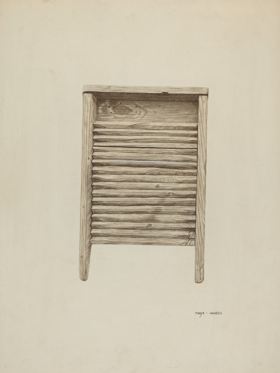 Vaskebræt, ca. 1940. af Mary Hansen