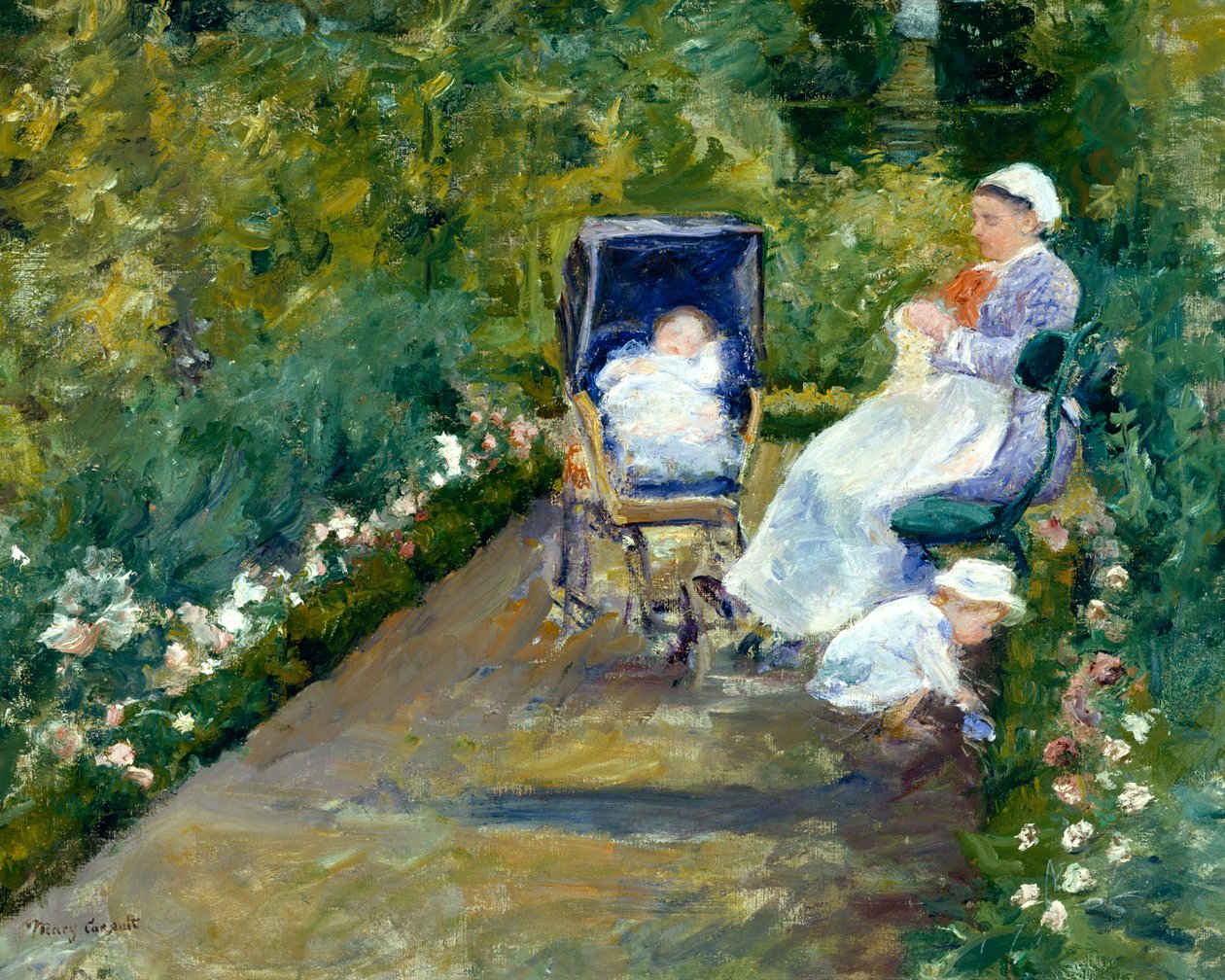 Børn i en have (sygeplejersken) af Mary Stevenson Cassatt