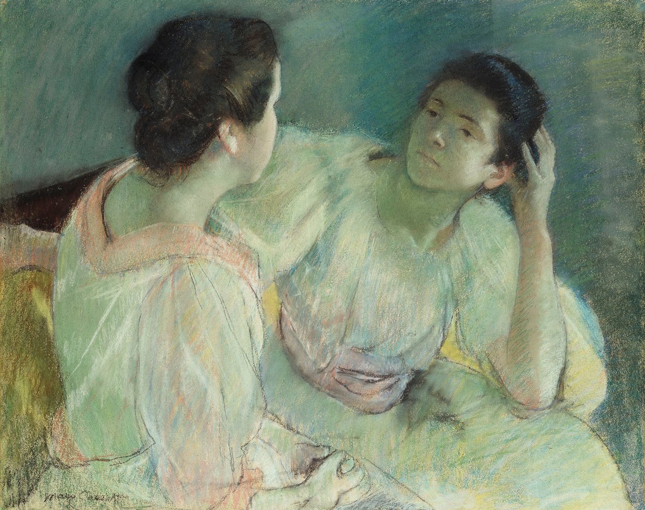 Samtalen, c.1896 af Mary Cassatt