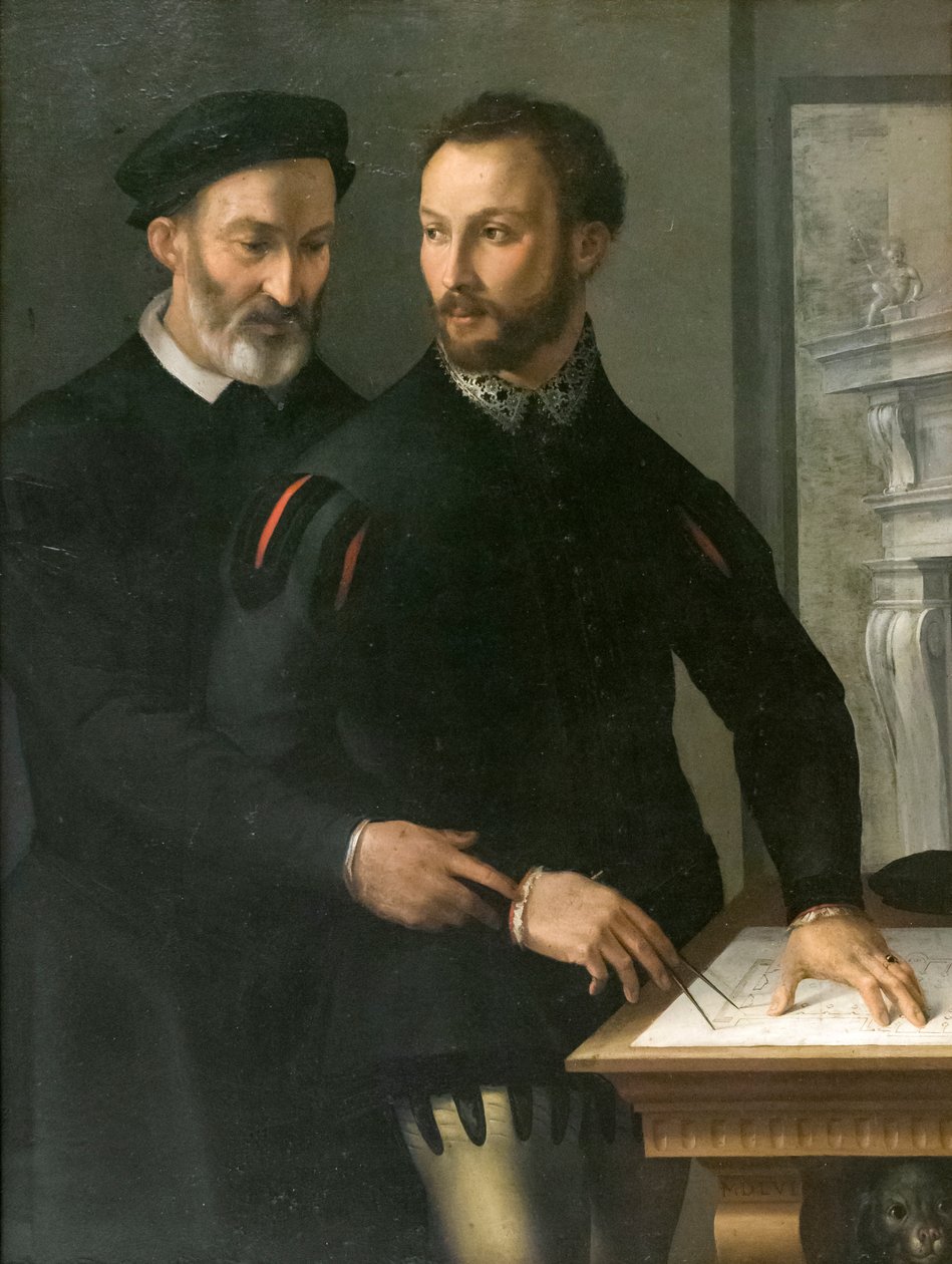 Dobbelt mandsportræt af Maso da San Friano