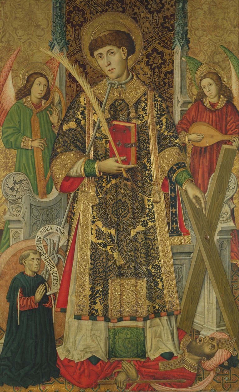 St. Vincent og en donor af Master of Archbishop Dalmau of Mur