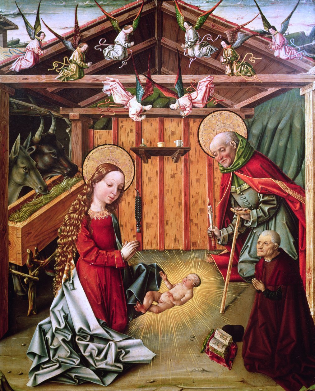 Kristi fødsel, ca. 1474-76 af Master of Avila Master of Avila