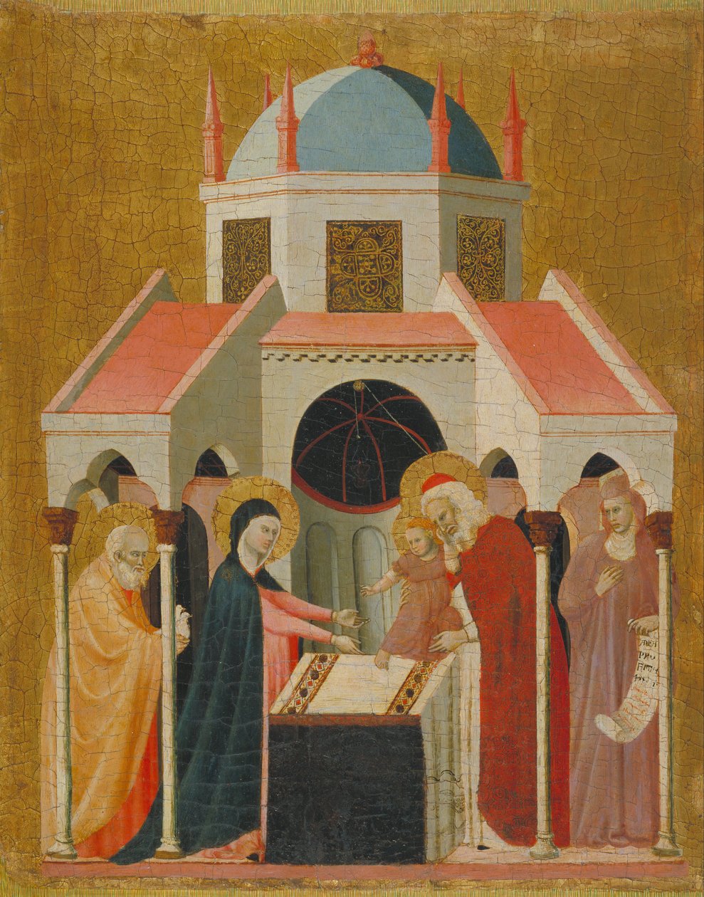 Præsentation af Jesus i templet af Master of Cini the Madonna