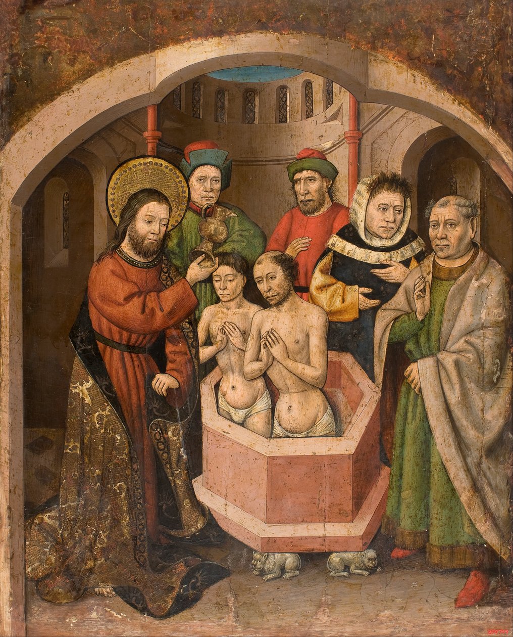 Saint Bartholomew dåb af Master of Saint Bartholomew