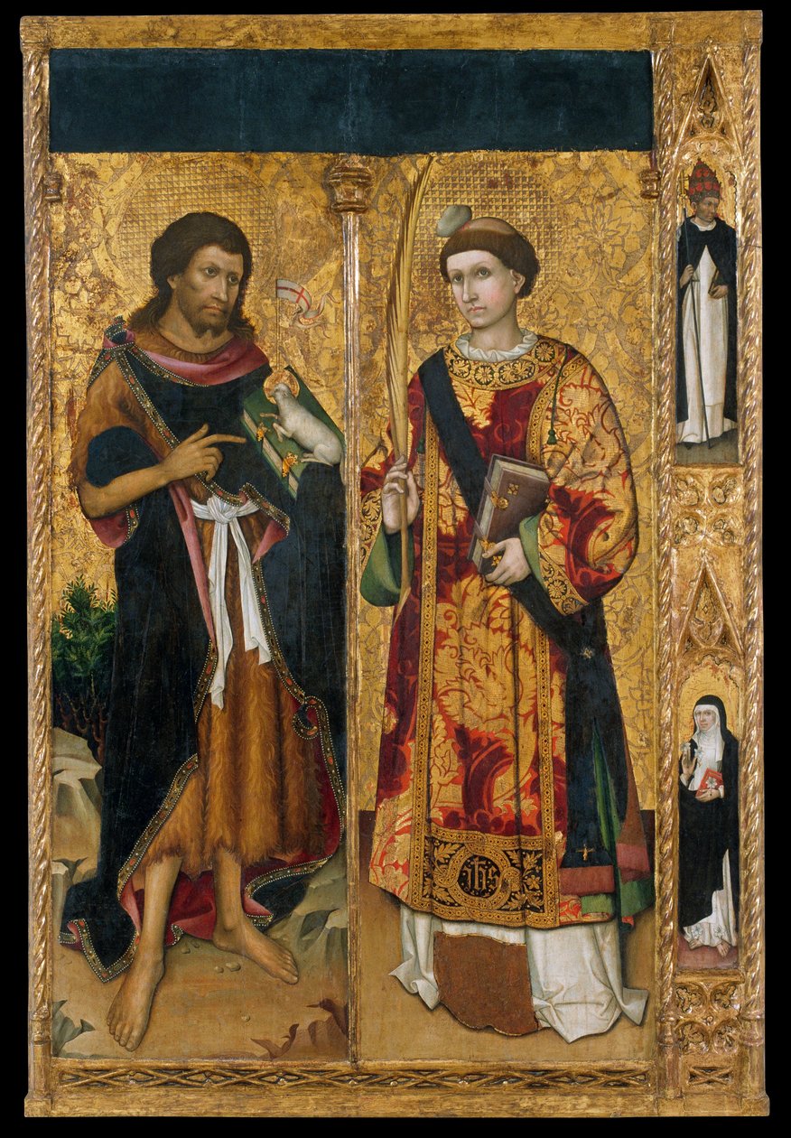 Sankt Johannes Døberen og Sankt Stefan af Master of Saint John and Saint Stephen