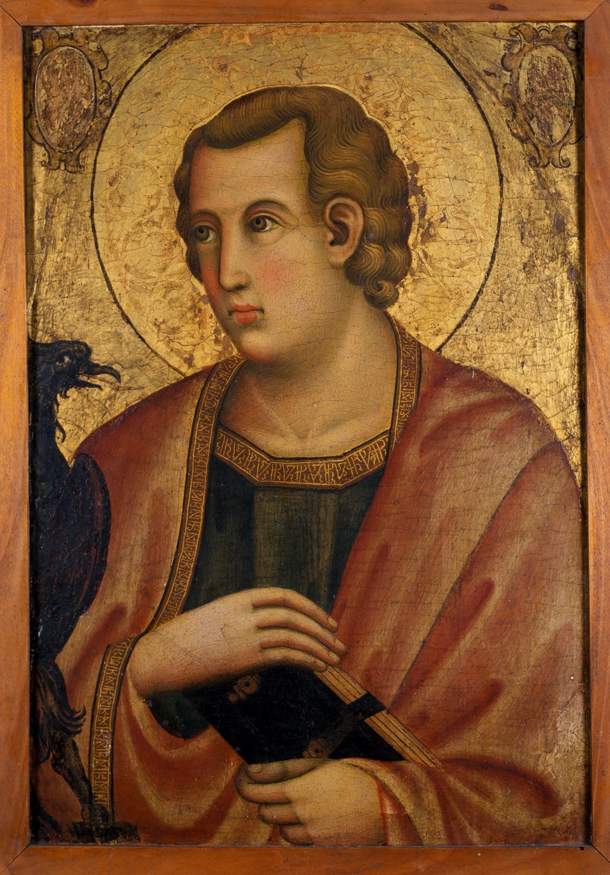 Johannes evangelisten (tempera på træ) af Master of San Torpe