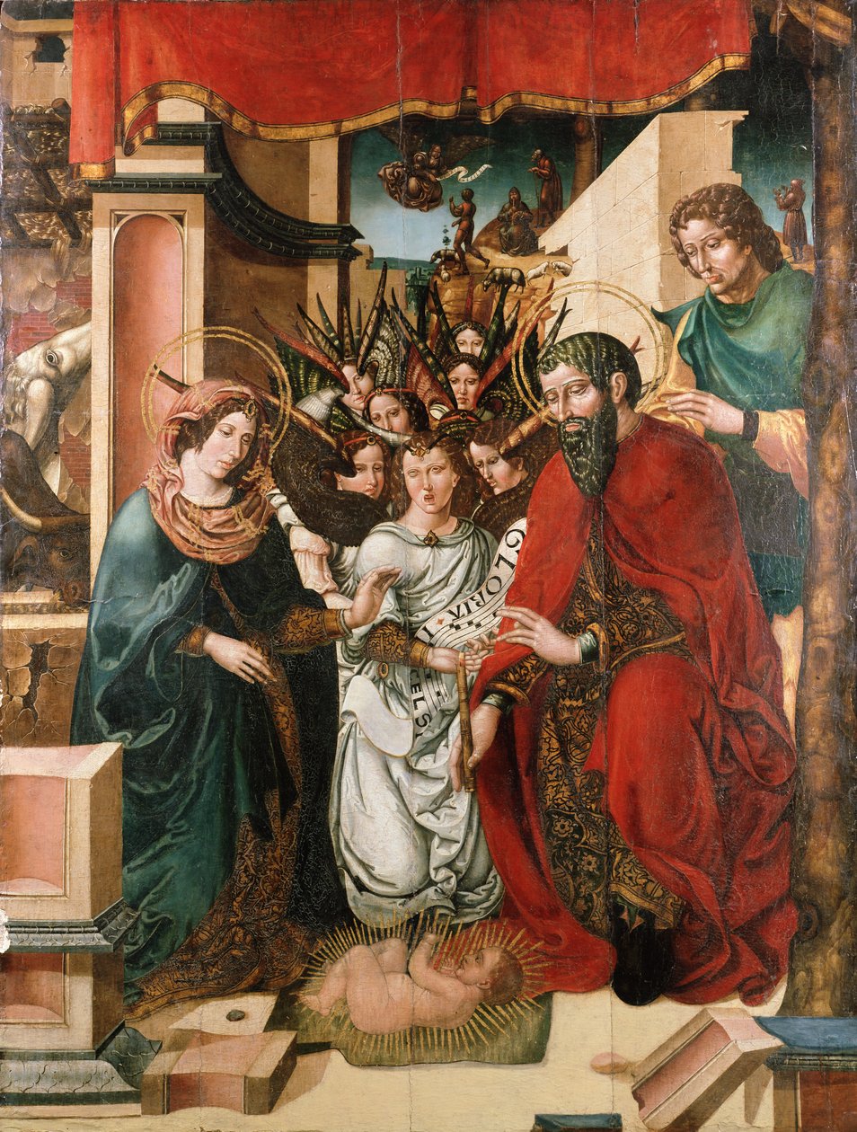 Englenes tilbedelse, 1500-tallet af Master of Sigena