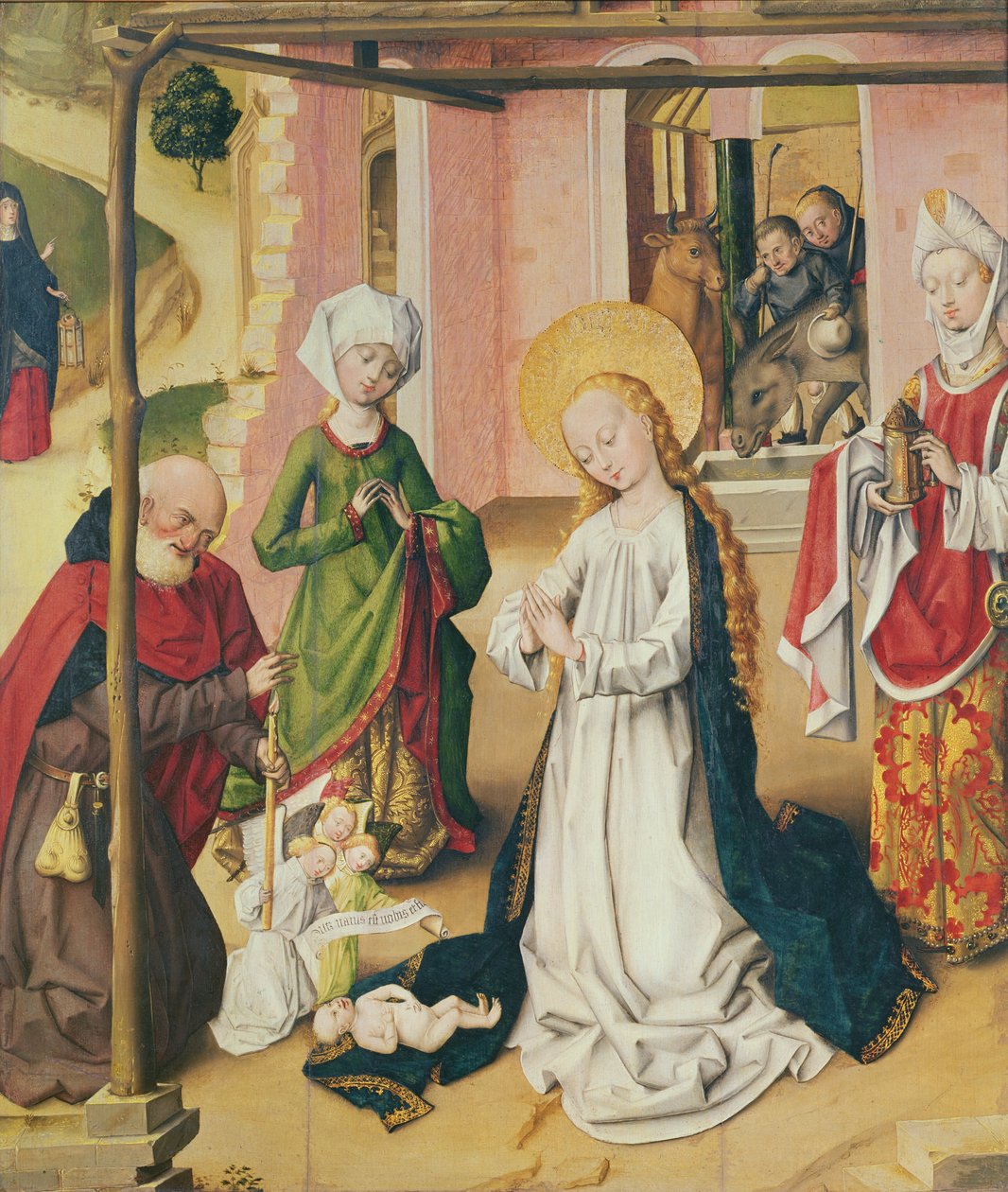 Spædbarnets tilbedelse, c.1500 af Master of St. Bartholemew